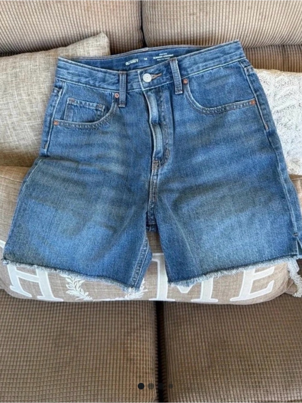 Kids Blue Denim Cutoff Shorts